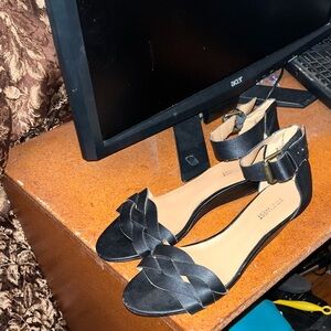 Black and beige Nine West Strappy Sandals